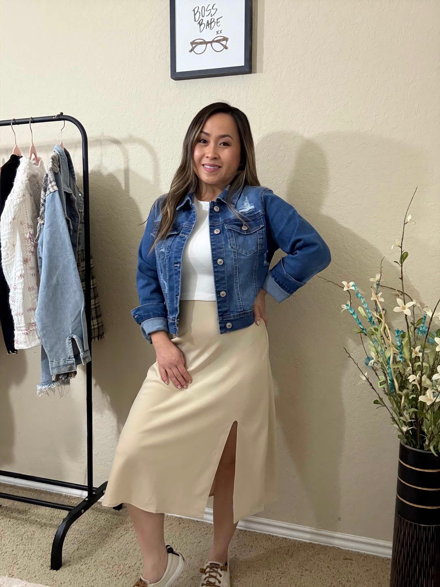 Destructed Denim Jacket - Blue Jean Jacket