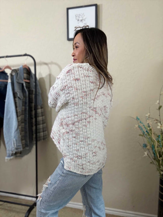 Speckled Knit Sweater – Cozy & Stylish