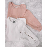 She Is Strong Embroidered  Sweatshirt -crewneck
