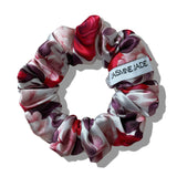 Colorful scrunchie with  on a white background