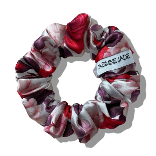 Colorful scrunchie with  on a white background
