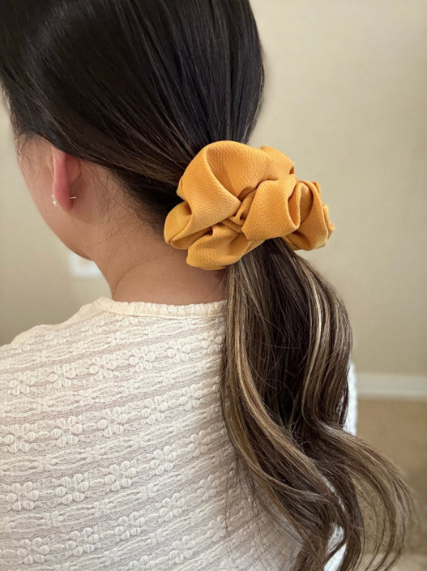Golden Glow  Crepe Scrunchie-MIDI