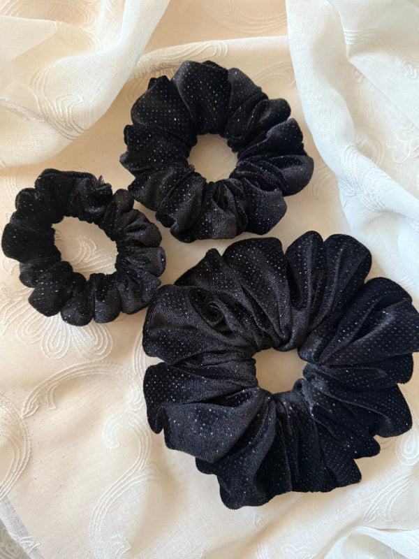 all three sizes of Selena scrunchies
